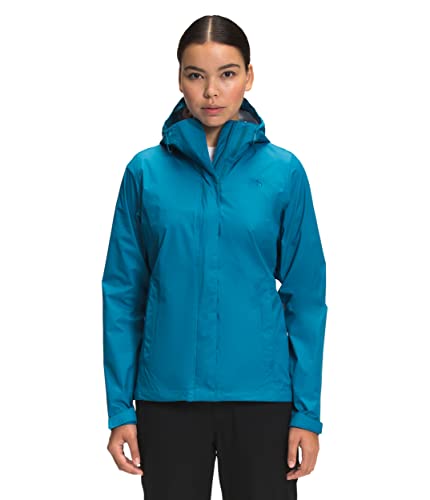 THE NORTH FACE Women’s Venture 2 Waterproof Hooded Rain Jacket (Standard and Plus Size), Banff Blue, X-Small