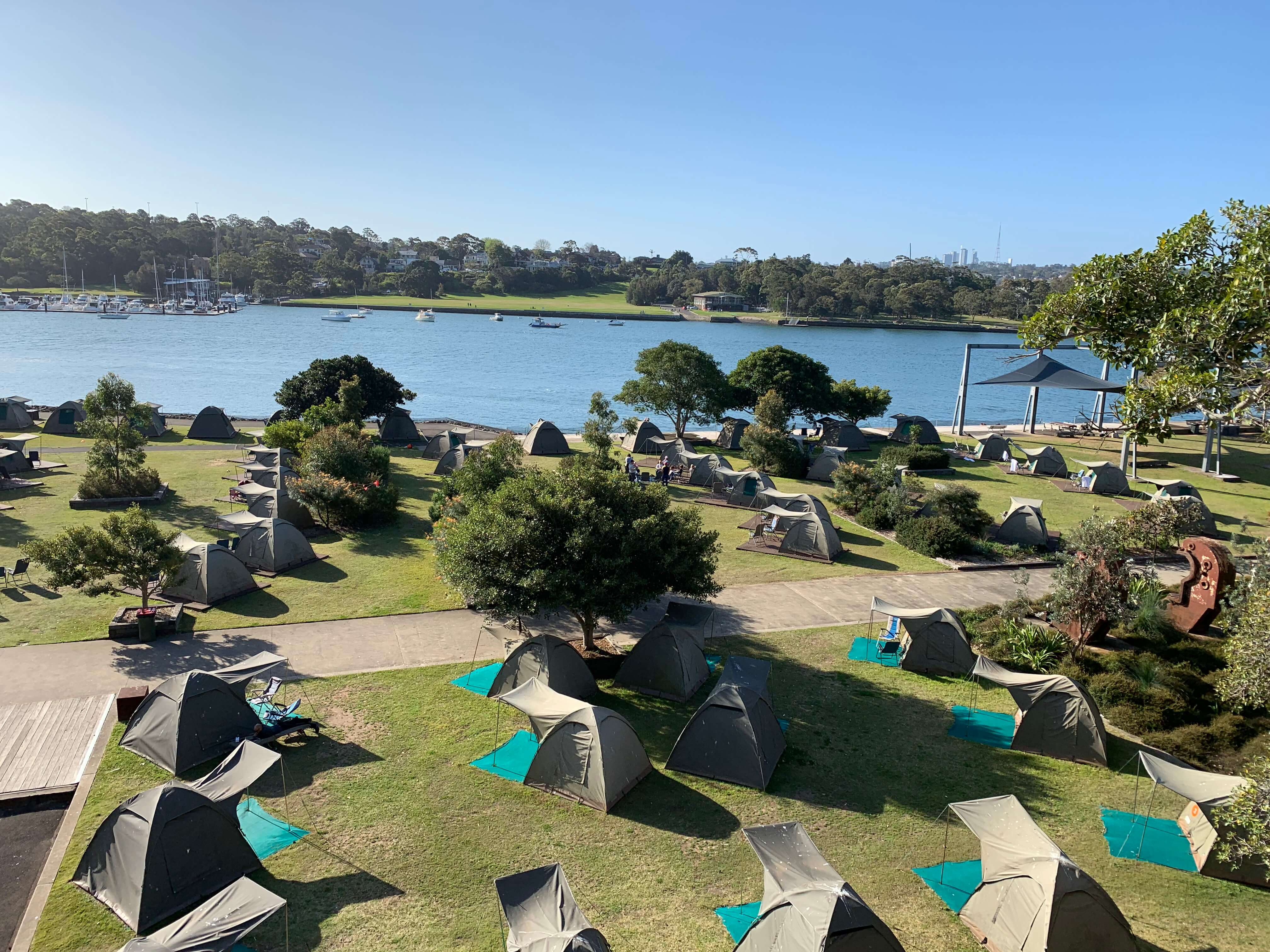 camping in cockatoo island, NSW Australia