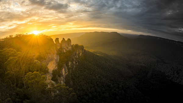 Sunset views over the three sisters